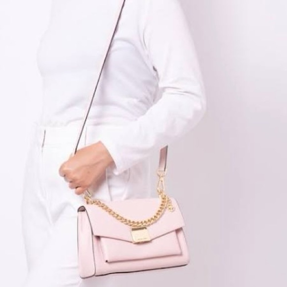Michael Kors Flap Leather Crossbody Shoulder Chain Handbag - Picture 12 of 13